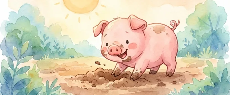 pig 그림과 p i g 글자가 모이는 따뜻한 그림