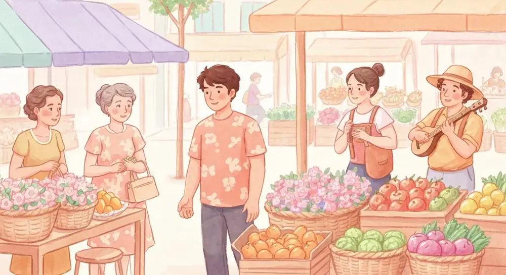 버스·자전거·걷기 등 다양한 방법으로 등교하는 아이들의 따뜻한 그림