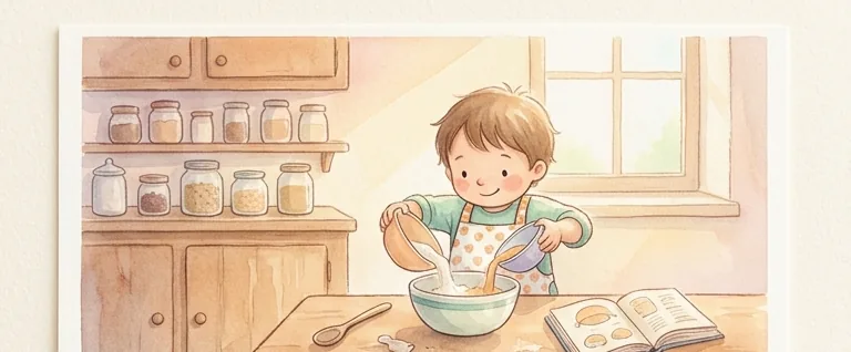 단원5 순서와과정을 마치고 뿌듯해하는 아이 — 따뜻한 수채화